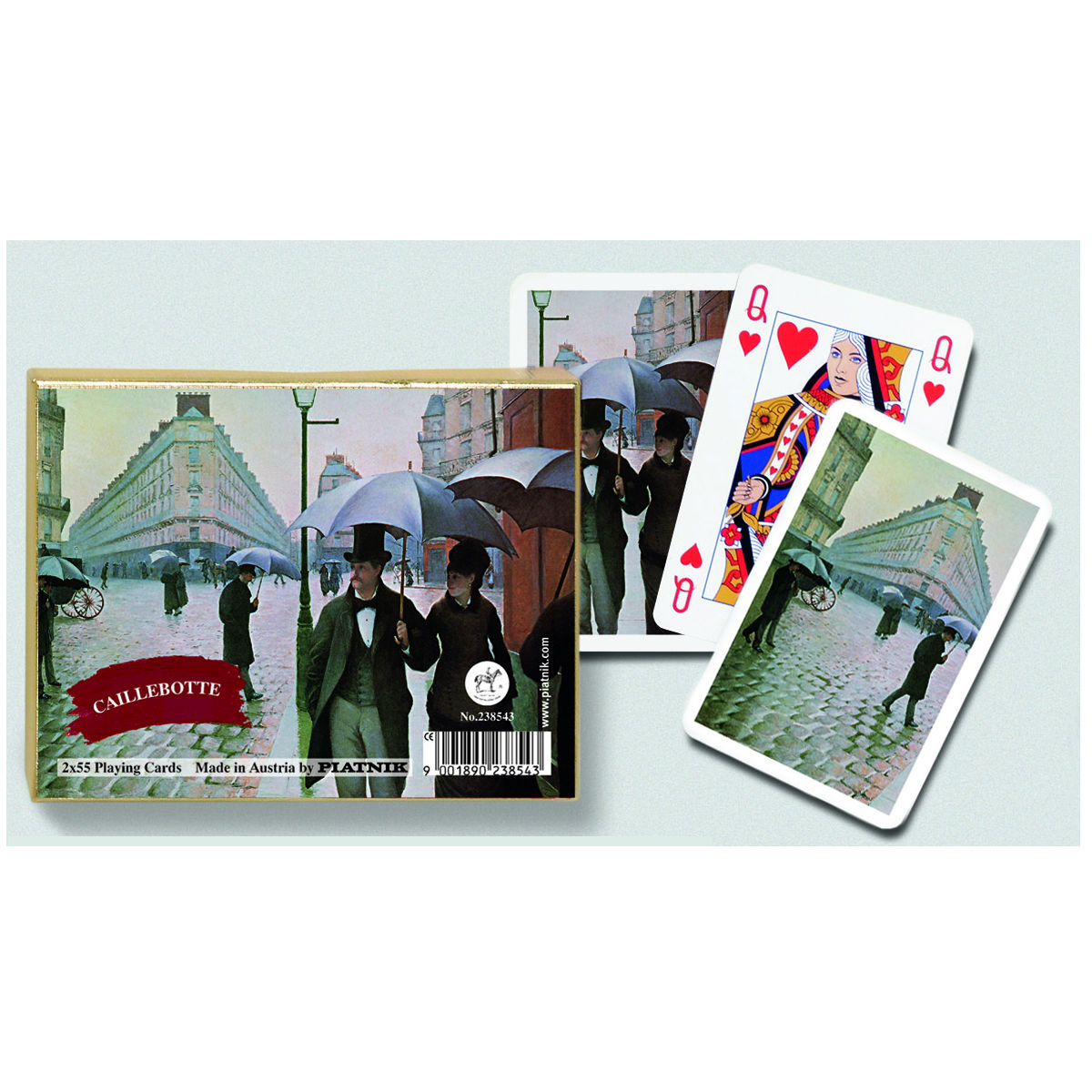 סט קלפים מהודר - 2 חפיסות, Caillebotte - Rainy Day